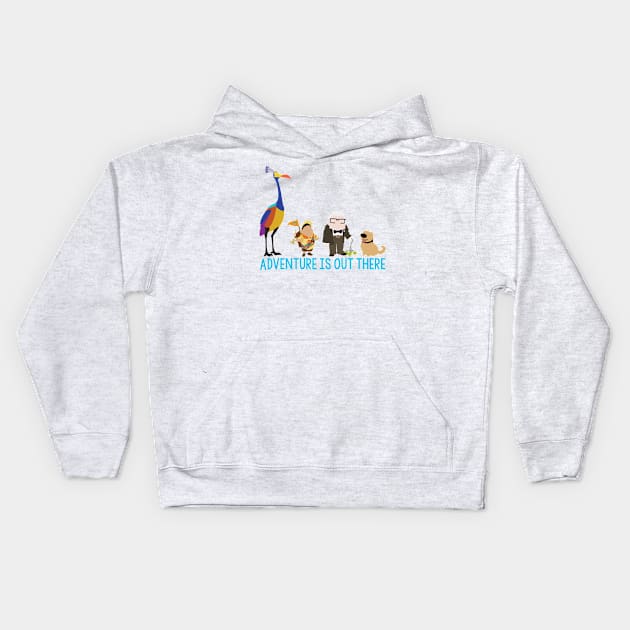 Adventure Is Out There Kids Hoodie by JoshABaumArt